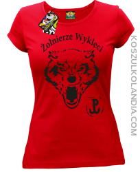 Żołnierze wyklęci WOLF - koszulka damska czerwona
