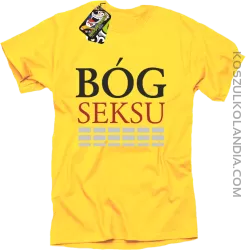 Bóg SEKSU - Koszulka męska żółta