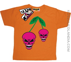 Wisienkowe Czachy - koszulka dziecięca - pomarańczowy
