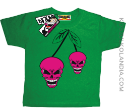 Wisienkowe Czachy - koszulka dziecięca - zielony
