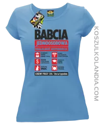 BABCIA - Jednoosobowa działalność gospodarcza - Koszulka Taliowana - Błękitna