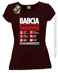BABCIA - Jednoosobowa działalność gospodarcza - Koszulka Taliowana - Brązowy