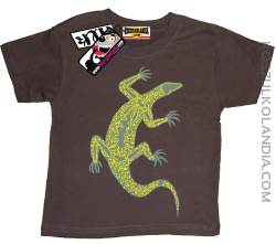 Salamandra Jaszczurka - oryginalna koszulka dziecięca - brązowy