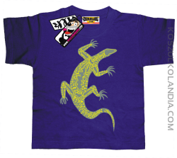Salamandra Jaszczurka - oryginalna koszulka dziecięca - fioletowy