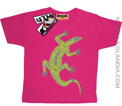 Salamandra Jaszczurka - oryginalna koszulka dziecięca - różowy