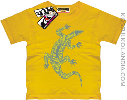 Salamandra Jaszczurka - oryginalna koszulka dziecięca - żółty