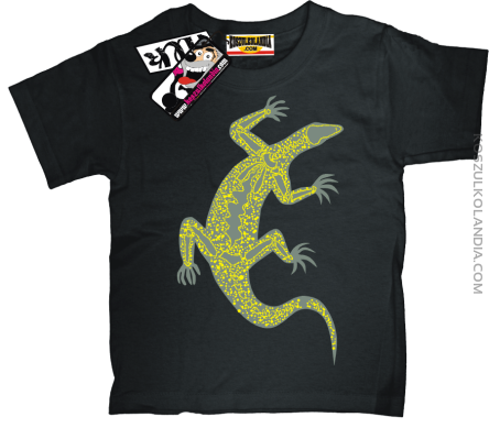 Salamandra Jaszczurka - oryginalna koszulka dziecięca - czarny