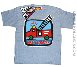 Mały strażak - świetna koszulka dziecięca - melanżowy