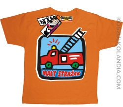 Mały strażak - świetna koszulka dziecięca - pomarańczowy