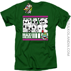 MAXI Krejzol Freaky Cartoon Red Doggy - Koszulka męska zielona 