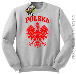 Polska - Bluza męska standard bez kaptura melanż 