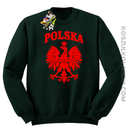 Polska - Bluza męska standard bez kaptura butelkowa 