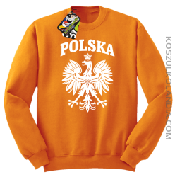 Polska - Bluza męska standard bez kaptura pomarańcz 