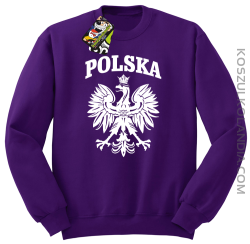 Polska - Bluza męska standard bez kaptura fiolet 