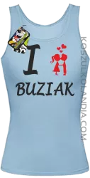 I LOVE Buziak -  Top Damski - Błękitny