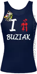 I LOVE Buziak -  Top Damski - Granatowy
