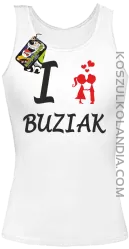 I LOVE Buziak -  Top Damski - Biały