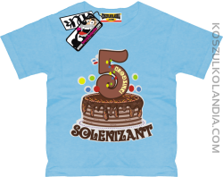 5-te urodzinki Solenizant - super koszulka dziecięca - błękitny