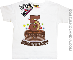 5-te urodzinki Solenizant - super koszulka dziecięca - biały