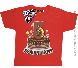 5-te urodzinki Solenizant - super koszulka dziecięca - czerwony