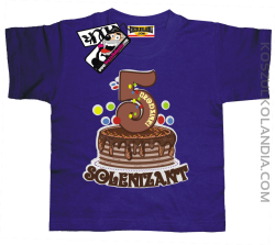 5-te urodzinki Solenizant - super koszulka dziecięca - fioletowy
