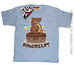 5-te urodzinki Solenizant - super koszulka dziecięca - melanżowy