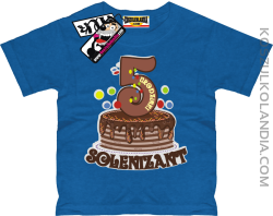 5-te urodzinki Solenizant - super koszulka dziecięca - niebieski