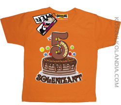 5-te urodzinki Solenizant - super koszulka dziecięca - pomarańczowy