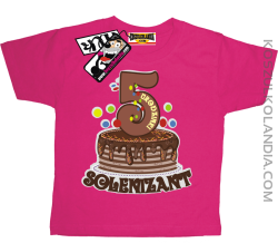5-te urodzinki Solenizant - super koszulka dziecięca - różowy