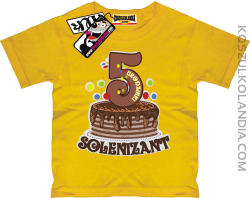 5-te urodzinki Solenizant - super koszulka dziecięca - żółty