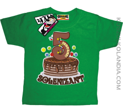 5-te urodzinki Solenizant - super koszulka dziecięca - zielony