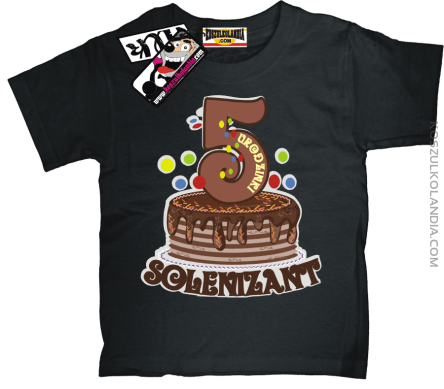 5-te urodzinki Solenizant - super koszulka dziecięca - czarny