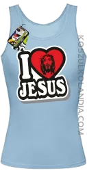 I love Jesus StickStyle - Top Damski - Błękitny