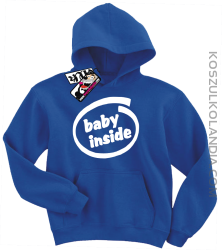 Baby inside - świetna dziecięca bluza z nadrukiem - niebieski
