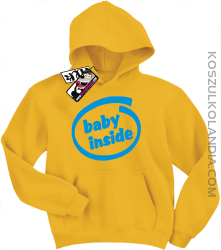Baby inside - świetna dziecięca bluza z nadrukiem - żółty