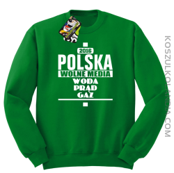 POLSKA WOLNE MEDIA WODA PRĄD GAZ - Bluza STANDARD męska - Zielony