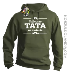 Najlepszy TATA na świecie - Bluza męska z kapturem khaki 