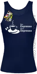 Bez Espresso Mam Depresso - Top damski granat