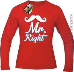 Mr Right example - Longsleeve Męski - Czerwony
