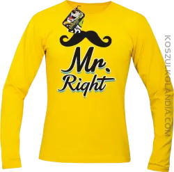 Mr Right example - Longsleeve Męski  - Żółty