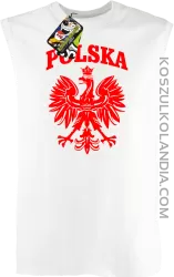 Polska - Bezrękawnik męski biały 