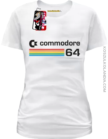 Commodore 64 Poziome paski - koszulka damska