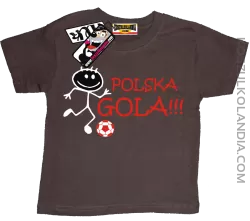 Polska Gola - koszulka dziecięca - brązowy