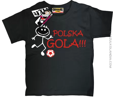 Polska Gola - koszulka dziecięca - czarny
