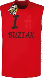 I LOVE Buziak -  bezrękawnik męski TANK TOP - Czerwony