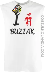 I LOVE Buziak -  bezrękawnik męski TANK TOP - Biały