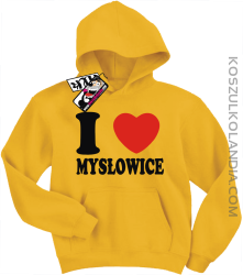 I love Mysłowice - bluza dziecięca z nadrukiem - żółty