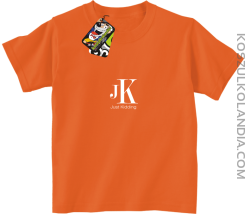 JK Just Kidding - koszulka dziecięca pomarańczowa