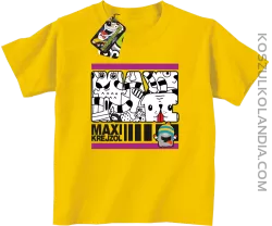 MAXI Krejzol Freaky Cartoon Red Doggy - Koszulka dziecięca żółta 