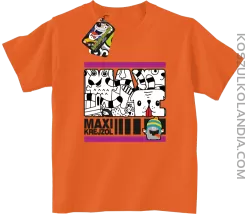 MAXI Krejzol Freaky Cartoon Red Doggy - Koszulka dziecięca pomarańcz 